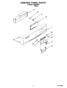 02 - Control Panel Parts parts for Roper Dishwasher RUD8050SD2 from AppliancePartsPros.com