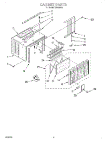 03 - Cabinet parts for Roper Air Conditioner X07002G0 from AppliancePartsPros.com