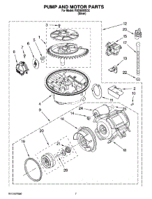 06 - Pump And Motor Parts parts for Roper Dishwasher RUD8050SD2 from AppliancePartsPros.com