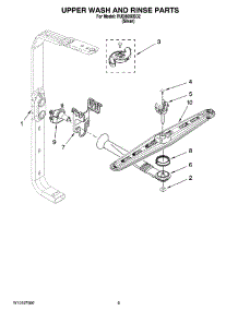 07 - Upper Wash And Rinse Parts parts for Roper Dishwasher RUD8050SD2 from AppliancePartsPros.com
