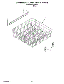 09 - Upper Rack And Track Parts parts for Roper Dishwasher RUD8050SD1 from AppliancePartsPros.com