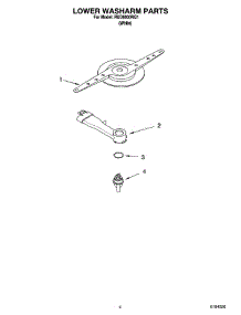 04 - Lower Washarm Parts parts for Roper Dishwasher RUD8000RQ1 from AppliancePartsPros.com
