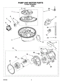 08 - Pump And Motor Parts parts for Roper Dishwasher RUD8000RQ1 from AppliancePartsPros.com