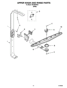 10 - Upper Wash And Rinse Parts parts for Roper Dishwasher RUD8000RQ1 from AppliancePartsPros.com