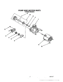 06 - Pump And Motor parts for Roper Dishwasher WU3006X1 from AppliancePartsPros.com