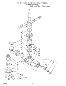 04 - Pump And Sprayarm parts for Roper Dishwasher RUD4300DQ3 from AppliancePartsPros.com