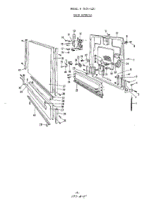 03 - Door parts for Roper Dishwasher 8505L20 from AppliancePartsPros.com