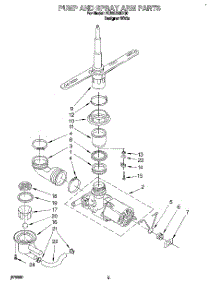 04 - Pump And Spray Arm parts for Roper Dishwasher RUD5750DQ0 from AppliancePartsPros.com