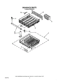 07 - Dishrack parts for Roper Dishwasher WU5650X0 from AppliancePartsPros.com