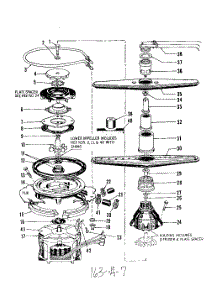 05 - Motor, Heater And Spray Arm parts for Roper Dishwasher 8595W00 from AppliancePartsPros.com