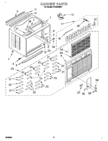 03 - Cabinet parts for Roper Air Conditioner X18004D01 from AppliancePartsPros.com