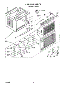 03 - Cabinet parts for Roper Air Conditioner X18004A0 from AppliancePartsPros.com