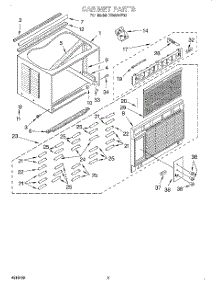 03 - Cabinet parts for Roper Air Conditioner X24004F00 from AppliancePartsPros.com
