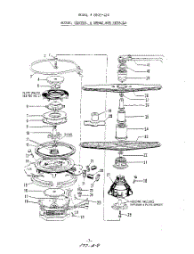 05 - Motor, Heater, And Spray Arm parts for Roper Dishwasher 8505L20 from AppliancePartsPros.com