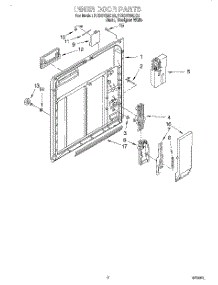 02 - Inner Door parts for Roper Dishwasher RUD5750DQ3 from AppliancePartsPros.com