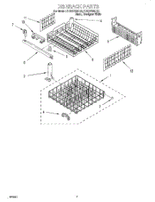 06 - Dishrack parts for Roper Dishwasher RUD5750DQ3 from AppliancePartsPros.com