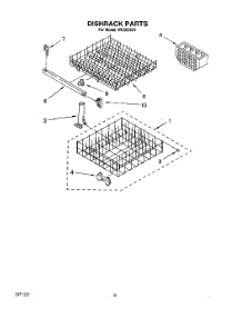 06 - Dishrack parts for Roper Dishwasher WU3006X2 from AppliancePartsPros.com