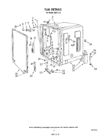 04 - Tub parts for Roper Dishwasher 8587L10 from AppliancePartsPros.com