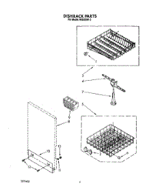 04 - Dishrack parts for Roper Dishwasher WU3006V2 from AppliancePartsPros.com