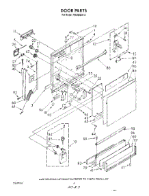 03 - Door parts for Roper Dishwasher WU6850V0 from AppliancePartsPros.com