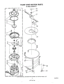05 - Pump And Motor parts for Roper Dishwasher WU6850V0 from AppliancePartsPros.com