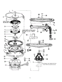 05 - Motor, Heater And Spray Arm parts for Roper Dishwasher 8515L00 from AppliancePartsPros.com