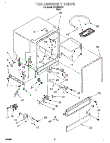 03 - Tub Assembly parts for Roper Dishwasher RUD3000DB1 from AppliancePartsPros.com