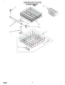06 - Dishrack parts for Roper Dishwasher RUD3000DB1 from AppliancePartsPros.com
