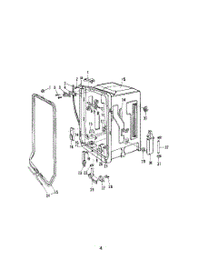 04 - Motor, Heater And Spray Arm parts for Roper Dishwasher 8518L30 from AppliancePartsPros.com