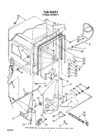 02 - Tub, Lit / Optional parts for Roper Dishwasher WU6850V1 from AppliancePartsPros.com