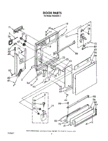 03 - Door parts for Roper Dishwasher WU6850V1 from AppliancePartsPros.com
