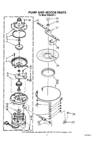 05 - Pump And Motor parts for Roper Dishwasher WU6850V1 from AppliancePartsPros.com