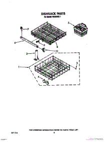 07 - Dishrack parts for Roper Dishwasher WU3000X1 from AppliancePartsPros.com