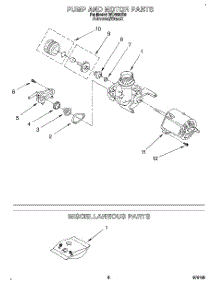 05 - Pump And Motor, Miscellaneous parts for Roper Dishwasher WU4500B0 from AppliancePartsPros.com