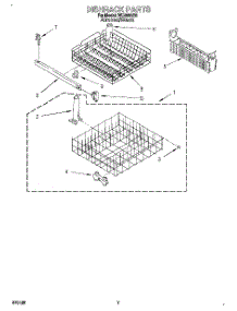 06 - Dishrack parts for Roper Dishwasher WU4500B0 from AppliancePartsPros.com