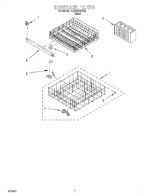 06 - Dishrack parts for Roper Dishwasher RUD3006DB2 from AppliancePartsPros.com