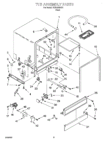 03 - Tub Assembly parts for Roper Dishwasher RUD1000HB1 from AppliancePartsPros.com