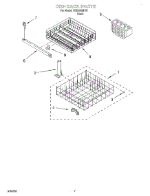 06 - Dishrack parts for Roper Dishwasher RUD1000HB1 from AppliancePartsPros.com