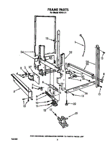 Frame parts for Roper Dishwasher 8519L11 from AppliancePartsPros.com