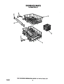 Dishrack parts for Roper Dishwasher 8519L11 from AppliancePartsPros.com