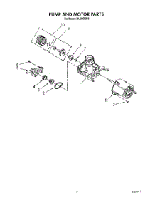 05 - Pump And Motor parts for Roper Dishwasher WU3000X0 from AppliancePartsPros.com