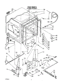02 - Tub, Lit / Optional parts for Roper Dishwasher WU4400V2 from AppliancePartsPros.com