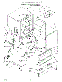 03 - Tub Assembly parts for Roper Dishwasher RUD5750DB3 from AppliancePartsPros.com