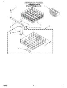 06 - Dishrack parts for Roper Dishwasher WU4300B0 from AppliancePartsPros.com