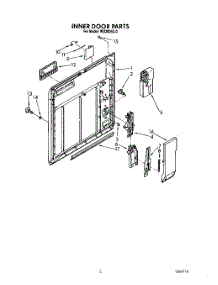03 - Inner Door parts for Roper Dishwasher WU3006X0 from AppliancePartsPros.com