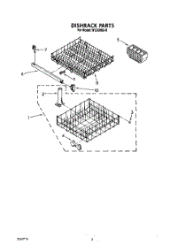 07 - Dishrack parts for Roper Dishwasher WU3006X0 from AppliancePartsPros.com