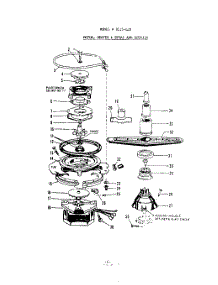 05 - Motor, Heater, And Spray Arm parts for Roper Dishwasher 8515L20 from AppliancePartsPros.com