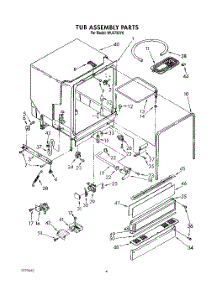 04 - Tub, Lit / Optional parts for Roper Dishwasher WU5750Y0 from AppliancePartsPros.com