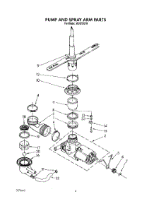 05 - Pump And Sprayarm parts for Roper Dishwasher WU5750Y0 from AppliancePartsPros.com