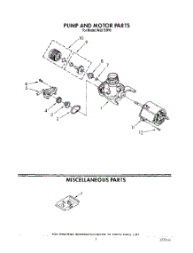 06 - Pump And Motor, Miscellaneous parts for Roper Dishwasher WU5750Y0 from AppliancePartsPros.com